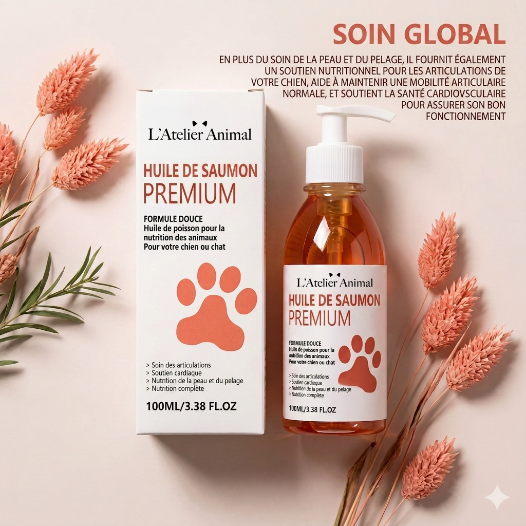 Huile de Saumon Pure - Riche en Oméga-3